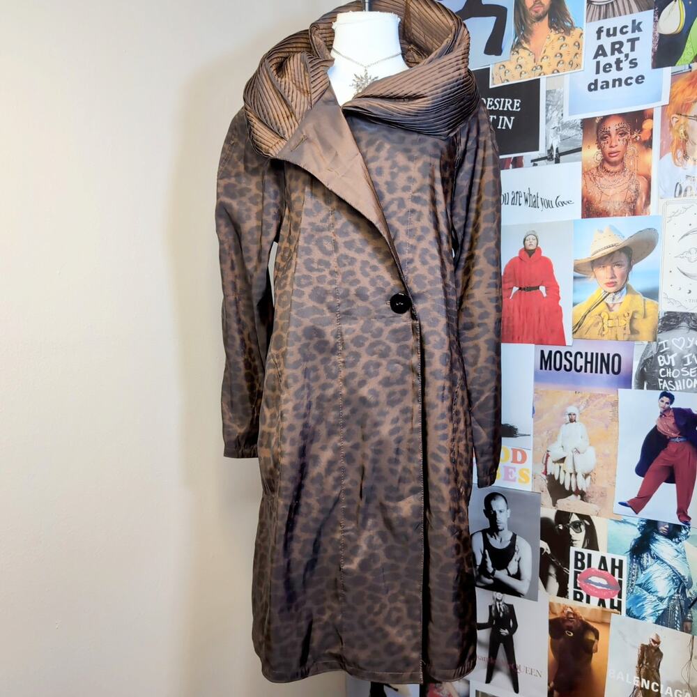 Designer Leopard Raincoat Reversible